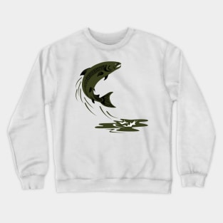 Speckled Trout  Jumping Retro Crewneck Sweatshirt